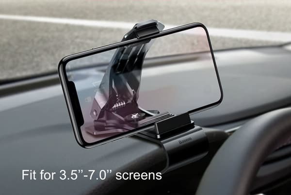 Baseus Big Mouth Car Mount Phone Holder for 3.5-7.0 Inches Black