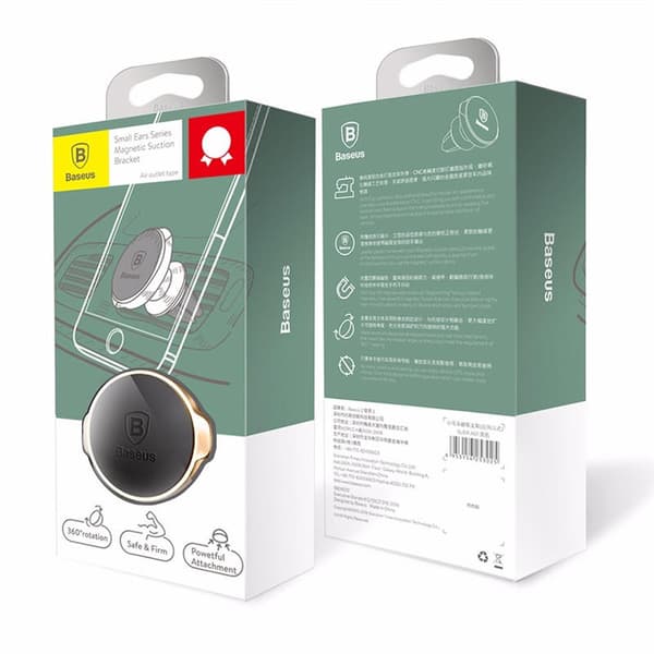 Baseus Small Ears Series Magnetic Phone Holder Car Air Vent Mount Black