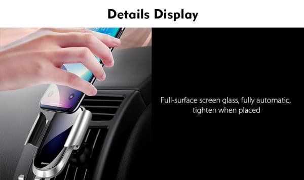 Baseus Future Gravity Car Mount Phone Holder With Auto Lock  Black
