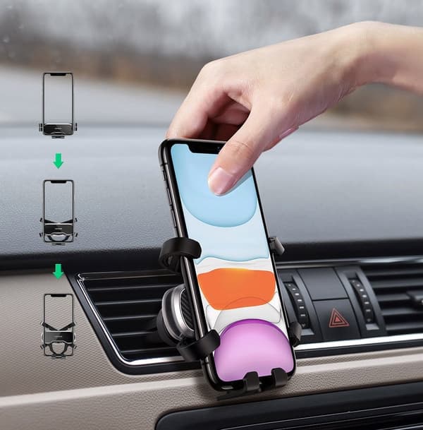 Ugreen Gravity Drive Air Vent Car Mount Phone Holder Svart