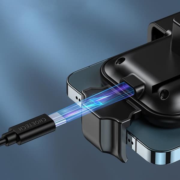 Choetech Bilhållare Till Luftventil Med Trådlös Laddare Magnetic Tips - Svart