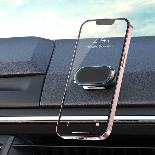 360 Rotatabel bilholder med magnet til mobil sort