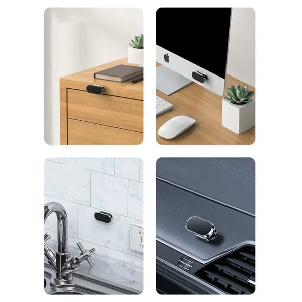 360 Rotatabel bilholder med magnet til mobil sort