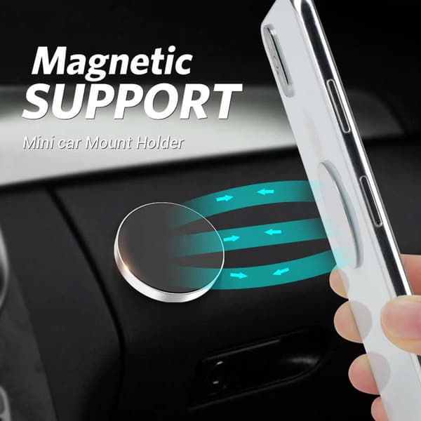 Universal mobilholder Magnet selv -tilpynt bilholder sølv
