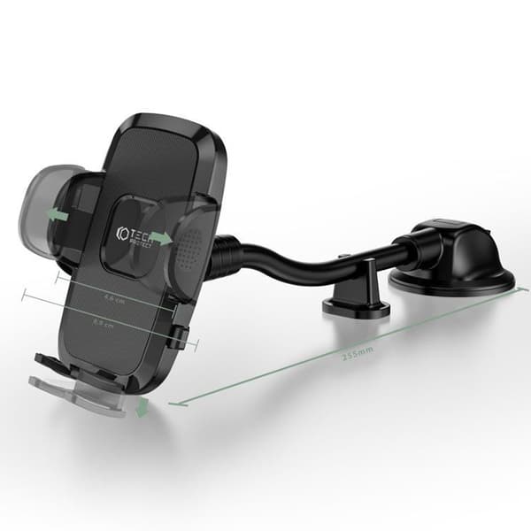 Tech-Protect V3 Long Arm Windshield Och Dashboard Bilhållare - Svart