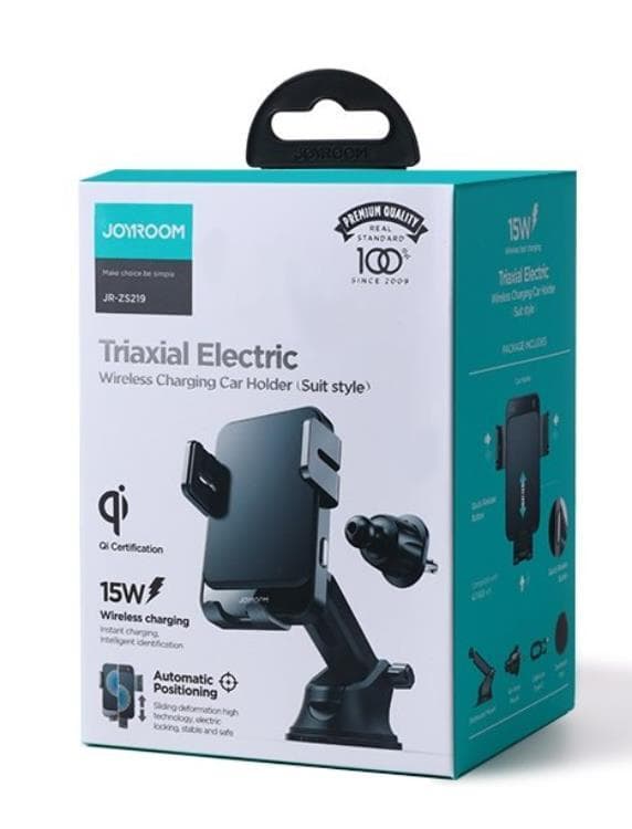 Joyroom Bilhållare Instrumentbräda Och Luftventil Qi Trådlös Laddare 15W - Svart
