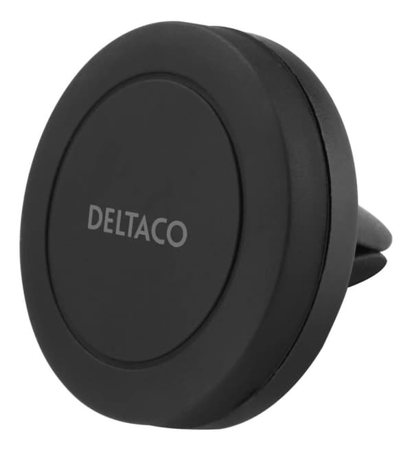 DELTACO Magnetisk bilholder for smarttelefoner for montering på viftegitteret, Svart