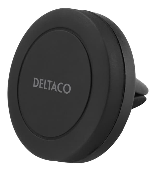 DELTACO Magnetisk bilholder for smarttelefoner for montering på viftegitteret, Svart
