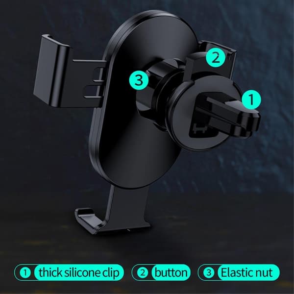 Billuftuttak Mobiltelefonholder ABS roterbar mobiltelefonholder Bil