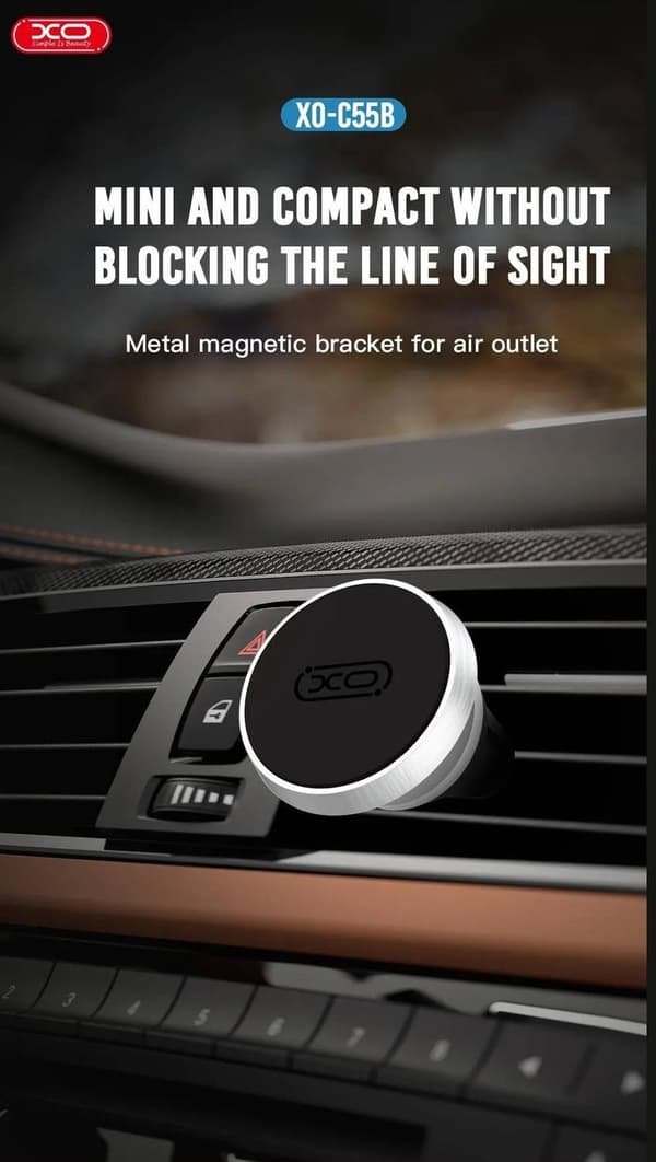 Magnetisk Mount MOBILHÅLLARE för Ventilation XO -Svart