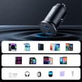 Miniatyrbild 5 av 6: Joyroom Mini Dual Port Billaddare USB-C PD 30W Svart