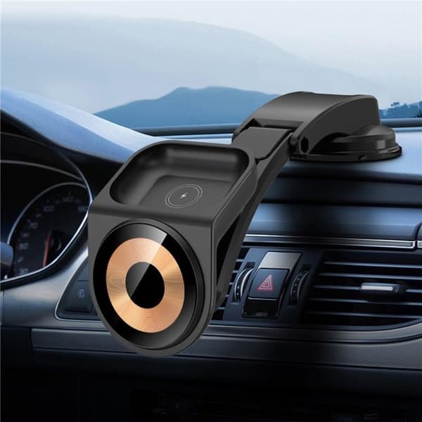 Instrumentbräda Bilhållare 15W 2IN1 - Svart
