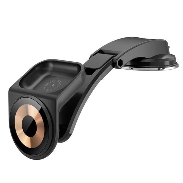 Instrumentbräda Bilhållare 15W 2IN1 - Svart