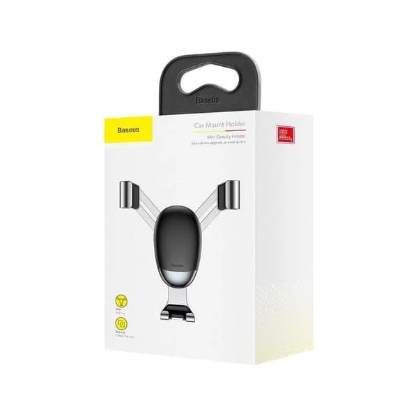 Baseus Mini Gravity - bilholder, sort/sølv