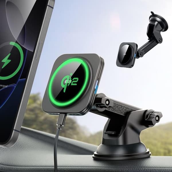 ESR Qi2 15W Magsafe Instrumentbräda Bilhållare Trådlös laddare