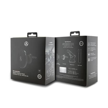 Mercedes Benz MagSafe Bilholder Mobilholder + Trådløs opladning 15W Sort