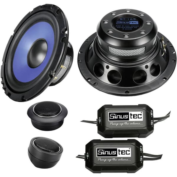 Sinustec ST-165 2-vägs högtalare Set 300 W Innehåll: 1 set