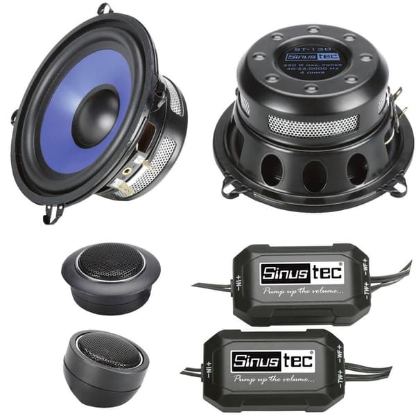 Sinustec ST-130 2-vägs högtalare Set 250 W Innehåll: 1 set