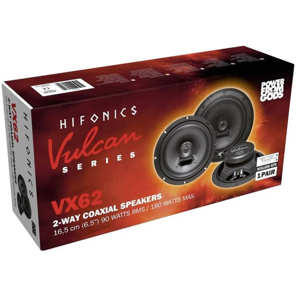 Hifonics VX-62 2-vägs koaxialhögtalare 180 W Innehåll: 1 par