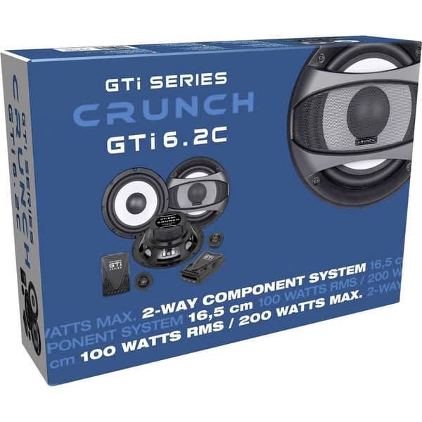 Crunch GTI-6.2c 2-vägs högtalare Set 200 W Innehåll: 1 set