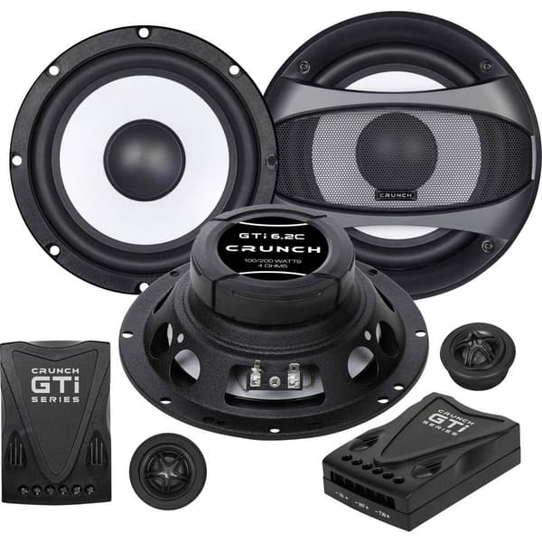 Crunch GTI-6.2c 2-vägs högtalare Set 200 W Innehåll: 1 set