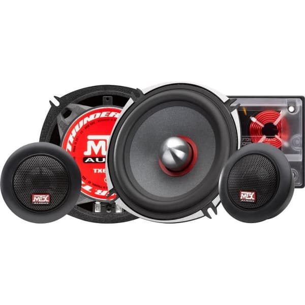 MTX TX650S högtalarsats 13cm 2-vägs 80W RMS 4O aluminiumchassi neodymium diskant silke dome coil TSV TIL