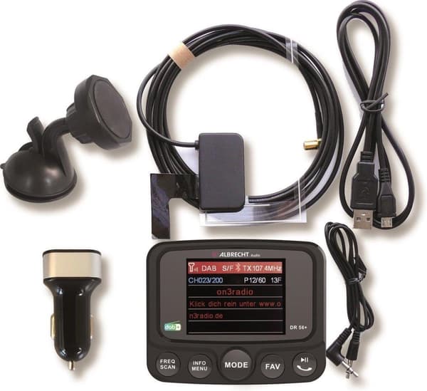 Albrecht.Audio DR 56+ DAB+ Autoradiosovitin bluetoothilla