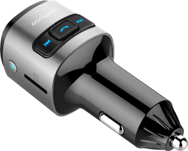 4smarts Bluetooth FM Musiksändare USB/USB-C Bilsnabbladdare Svart