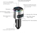 Miniatyrbild 9 av 10: 4smarts Bluetooth FM Musiksändare USB/USB-C Bilsnabbladdare Svart