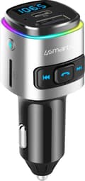 Miniatyrbild 1 av 10: 4smarts Bluetooth FM Musiksändare USB/USB-C Bilsnabbladdare Svart