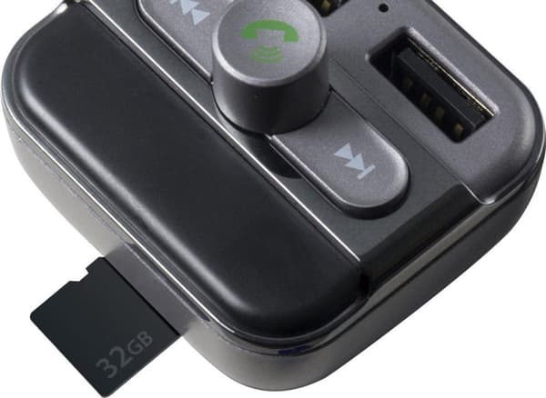Technaxx FMT-900 FM-lähetin 12-24V ja Bluetooth handsfree-autosarja, jossa 2 x USB