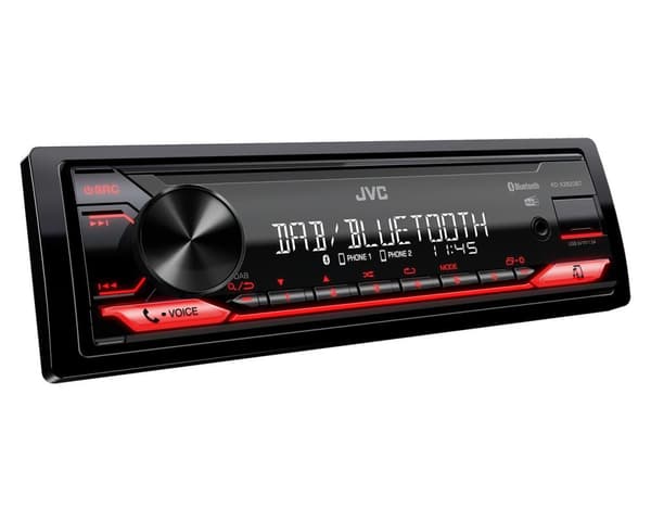 JVC KD-X282DBT Bilradio - Rød