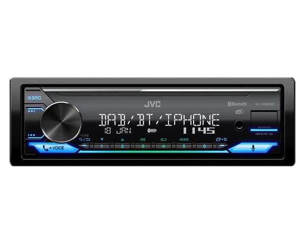 JVC KD-X482DBT 1DIN Autoradio - 10 cm syvä