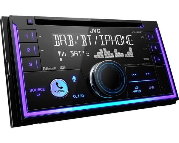 JVC KW-DB95BT 2DIN autoradio - monivärinen