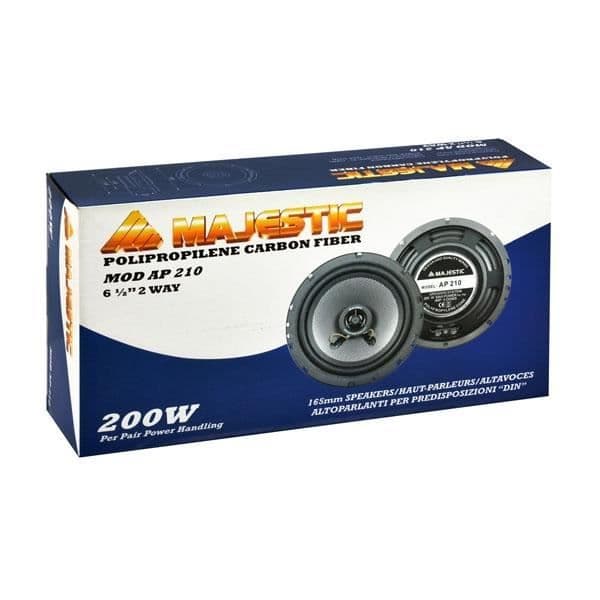 Nya Majestic AP-210 bilhögtalare - 2 högtalare - 6,5" - 2 sätt - 80 W - trådbunden