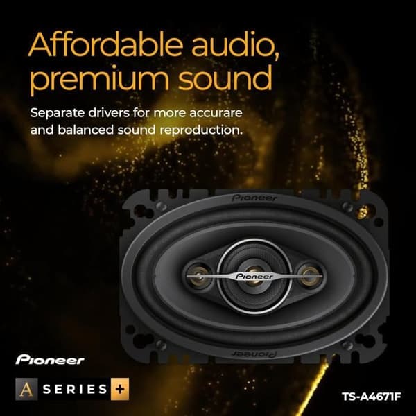 Bilhögtalare - Pioneer - TS-A4671F - 4-vägs - 210 Watts - Känslighet 88 dB