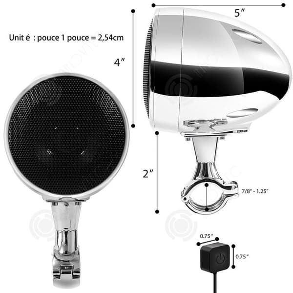 INN Diskanthögtalare 2st bluetooth vattentät tvåkanalig billjud bildiskanthögtalare bilhögtalare audio de m