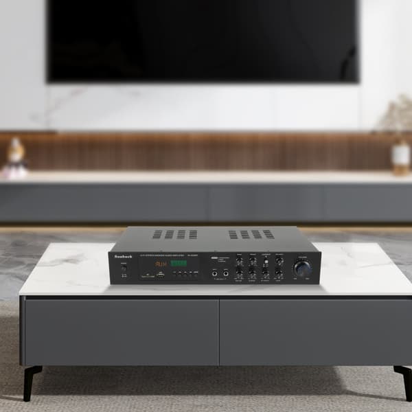 Kraftfuld stereo forstærker, 600W spidseffekt, 5.1-kanals surroundlyd, Bluetooth-forbindelse