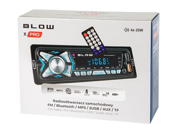 BLOW X-PRO MP3/USB/micro USB/BLUETOOTH-radio Bil Svart