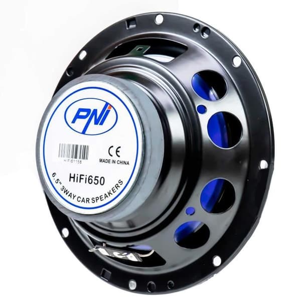 PNI HiFi650 koaxialhögtalare, 120 W, 16,5 cm, 3-vägs, set om 2