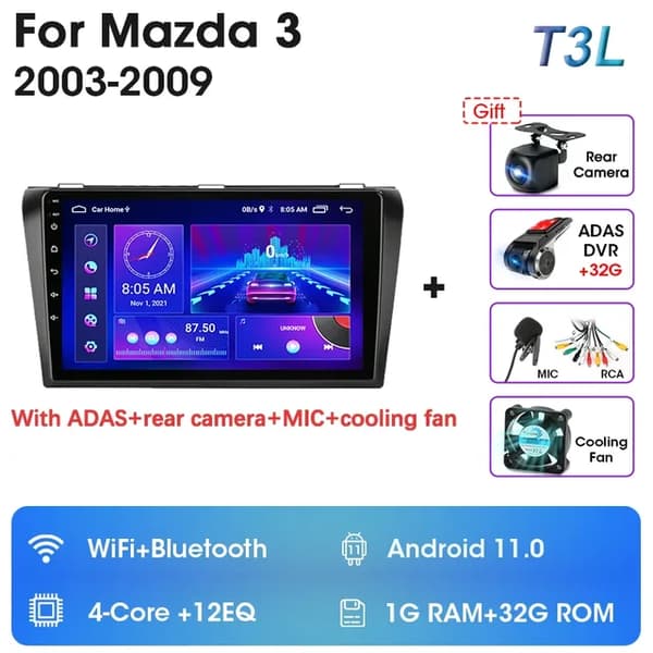 Android Bil Stereo, Multimedie Video Afspiller, GPS Navigation, T3L-MIC-FS-CAM-DVR