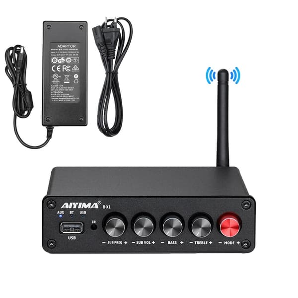 Bluetooth Effektförstärkare, 50Wx2 + 100W Utgång, 2.1 Kanal System,B01 EU