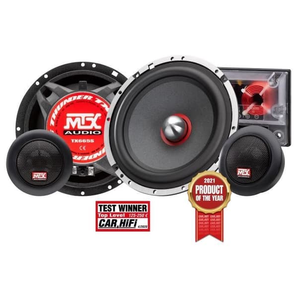 2-vägs kit - MTX AUDIO - 16,5 cm - 4O - 90 Wrms - Aluminiumchassi - Ø30 mm TIL-spole - Ø28 mm neodymdiskant