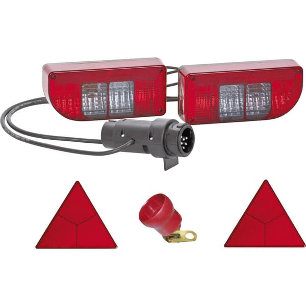 SecoRüt Belysningsset 7/13-polig Blinkers, Baklampa, Bromsljus, Dimbakljus, Registreringsskyltljus, Reflektor bak 12 V
