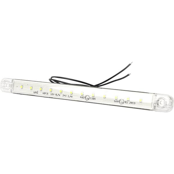 SecoRüt Positionslykta Öppen kabelände Postionsljus fram 12 V, 24 V Vit Klart glas