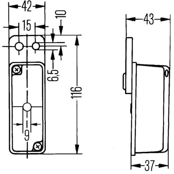 Hella Positionslykta Postionsljus sidoljus 12 V, 24 V