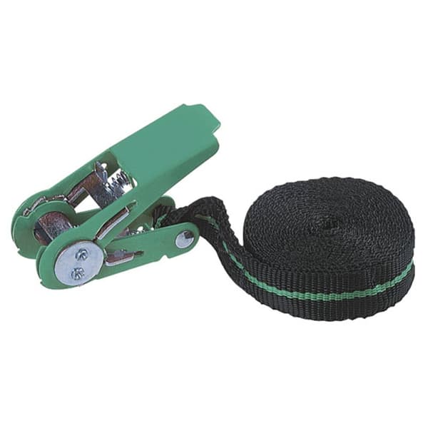 Wolfcraft 3418000 Spännband i en del Dragkraft LC Surrning (individuell/direkt)=90 daN (L x B) 4 m x 25 mm Spärrhake EN