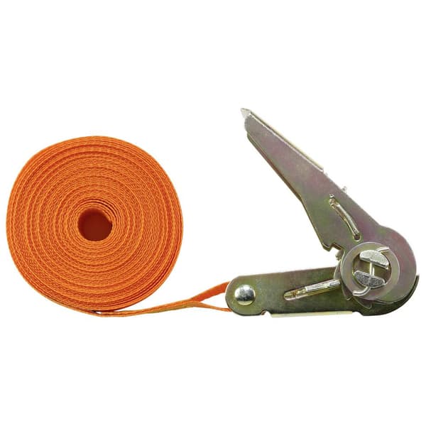 TOOLCRAFT TO-6802776 Spännband i en del Dragkraft LC Surrning (individuell/direkt)=350 daN (L x B) 6 m x 25 mm Spärrhak