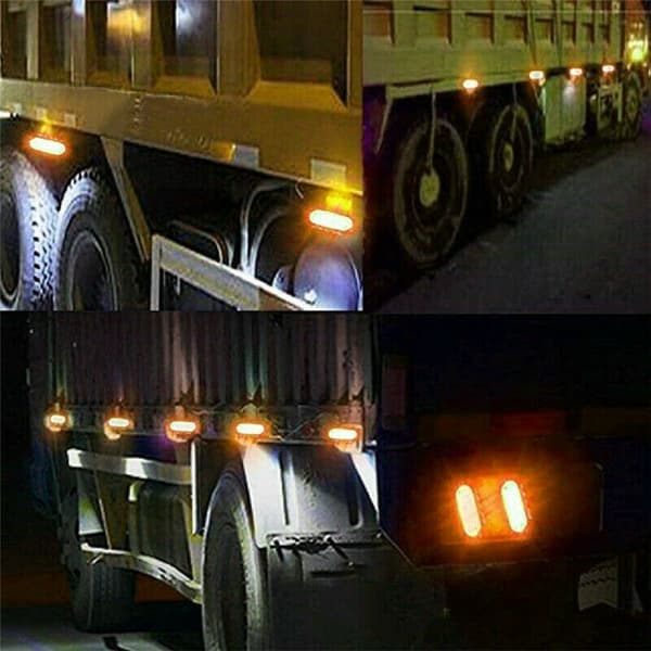 24V 20 LED Oval Side Markør Lys Position Blinklygte Bil Truck Trailer