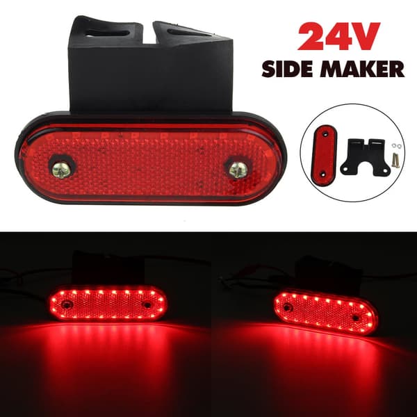 24V 20 LED Oval Side Markør Lys Position Blinklygte Bil Truck Trailer